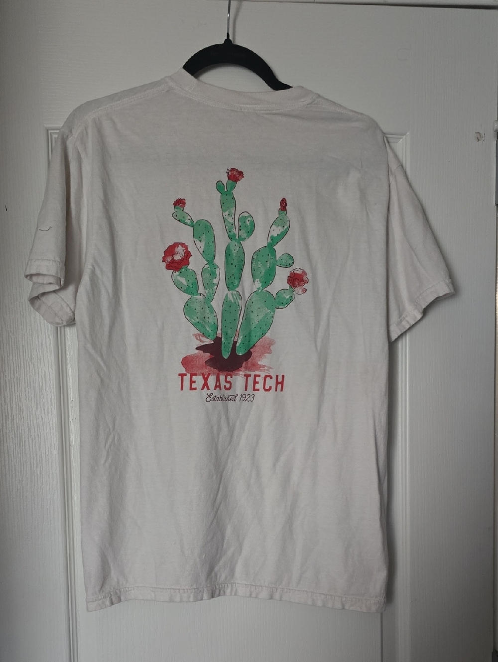 5Comfort Colors White Graphic Logo Tee with Red Accents-med